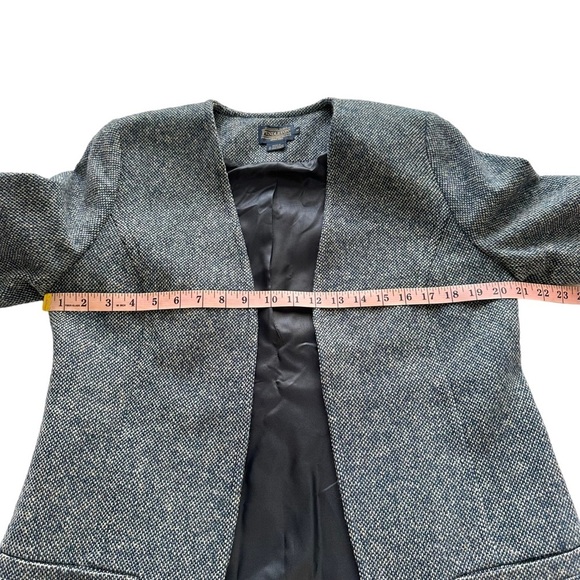 Pendleton Sz S NWT Women's Gray Blue Open Front Long Sleeve Wool Blazer - Picture 12 of 15
